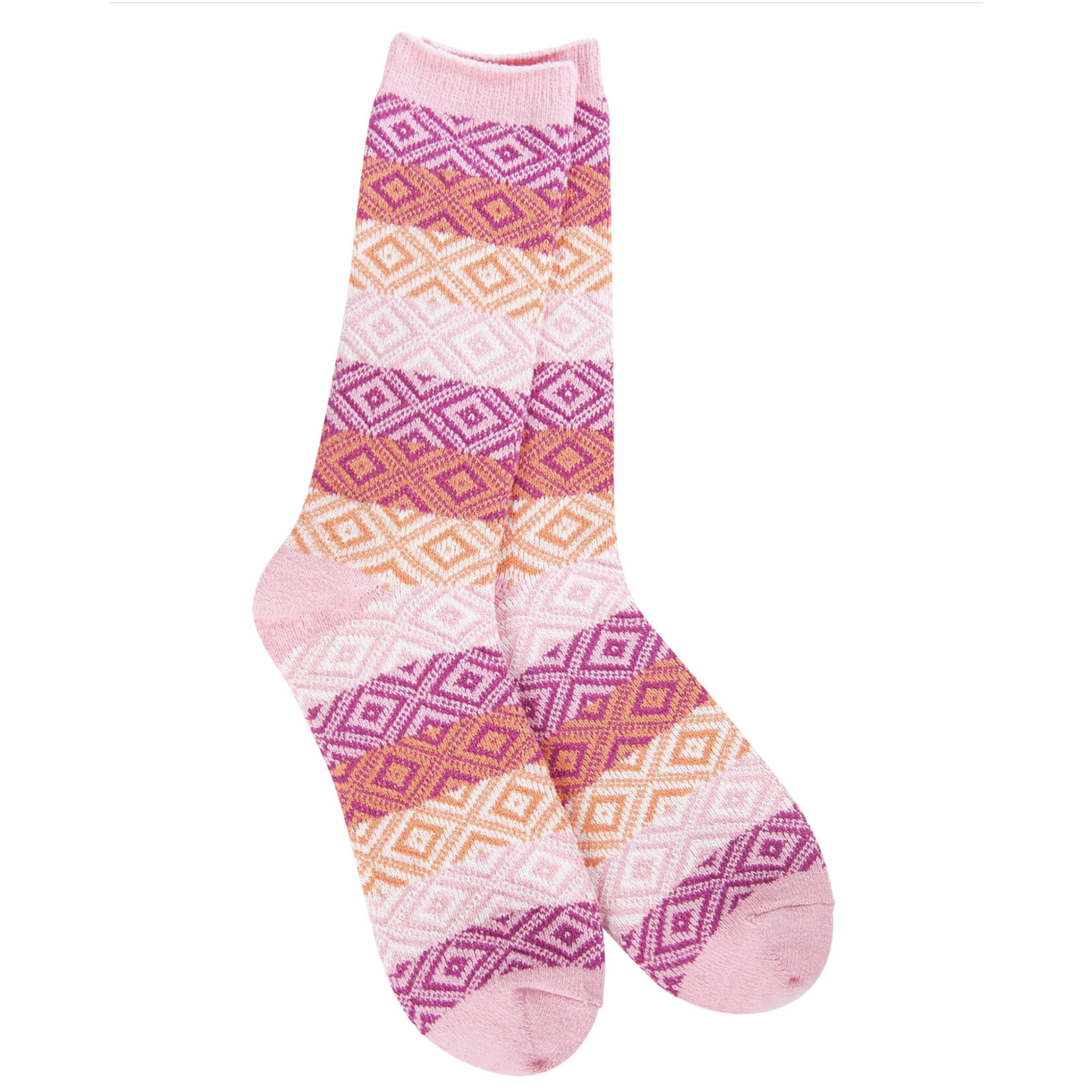 World's Softest World’s Softest Socks Weekend Gem Crew Pink Multi