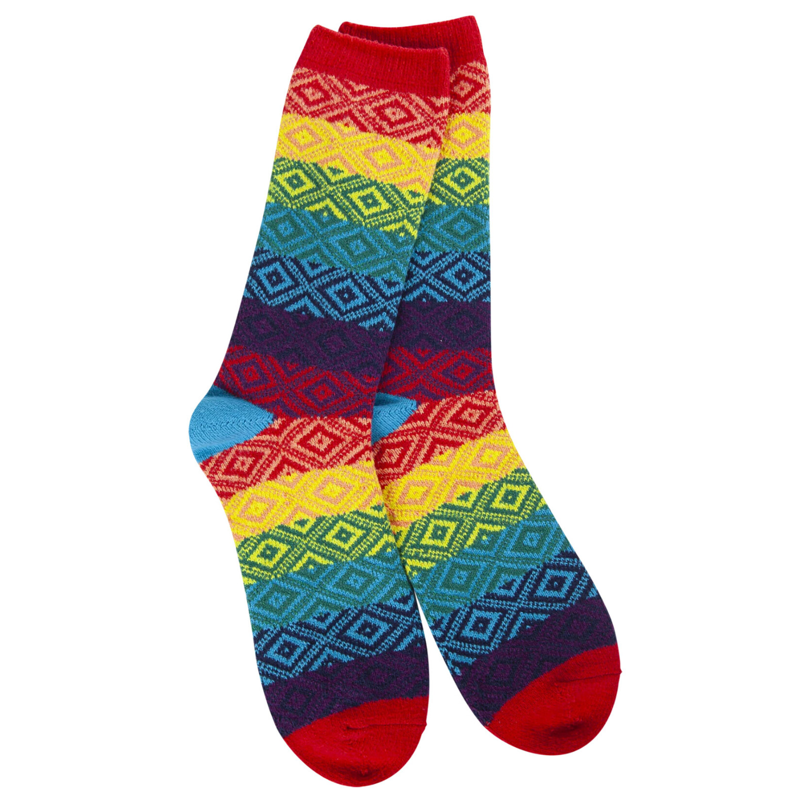 World's Softest World’s Softest Socks Weekend Gem Crew Rainbow Multi