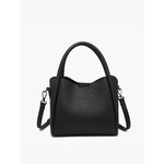 Jen & Co Jen & Co Ruby 3-Compartment Satchel Black M2533