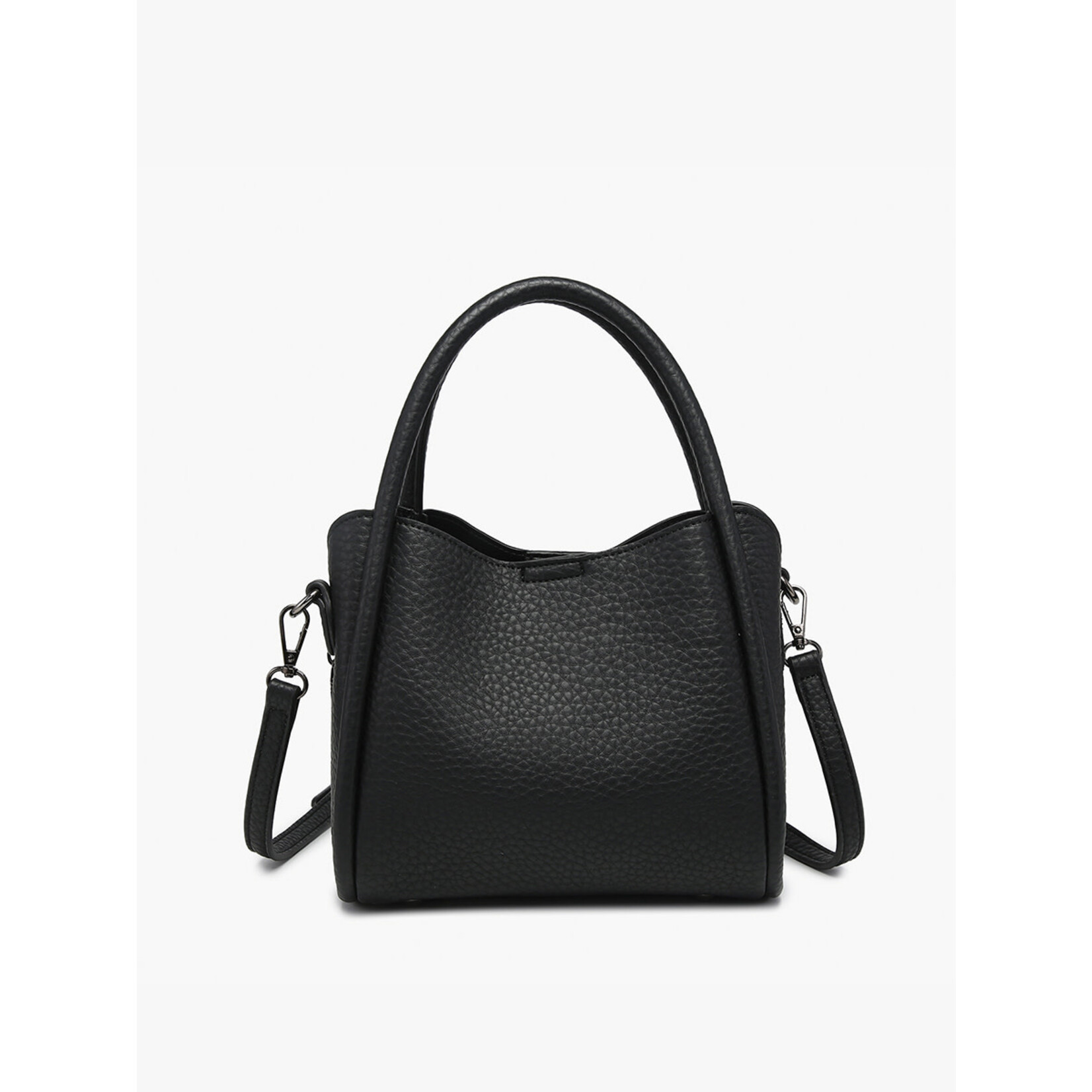 Jen & Co Jen & Co Ruby 3-Compartment Satchel Black M2533