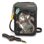 Chala Chala Wallet Crossbody Gray Tabby Cat Black 850