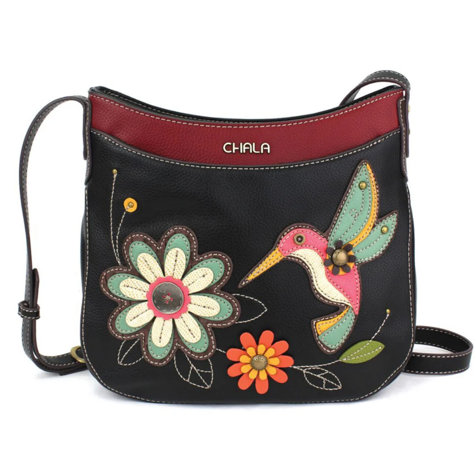 Chala Chala Crescent Crossbody Hummingbird Black 816