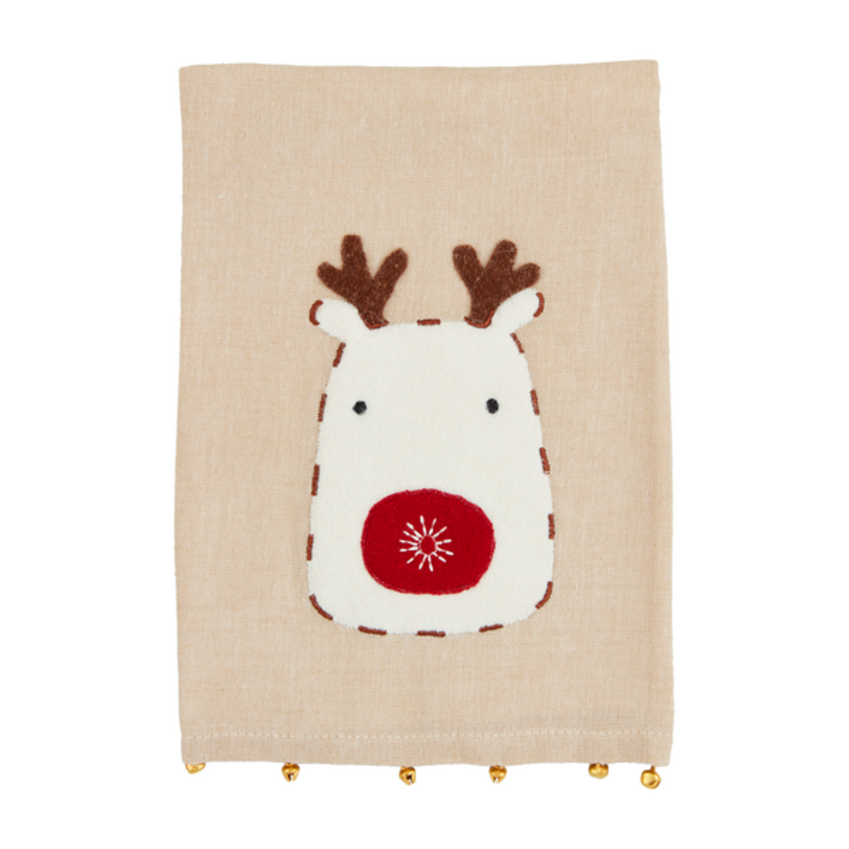 Mudpie Mudpie Jingle Bell Towel Deer