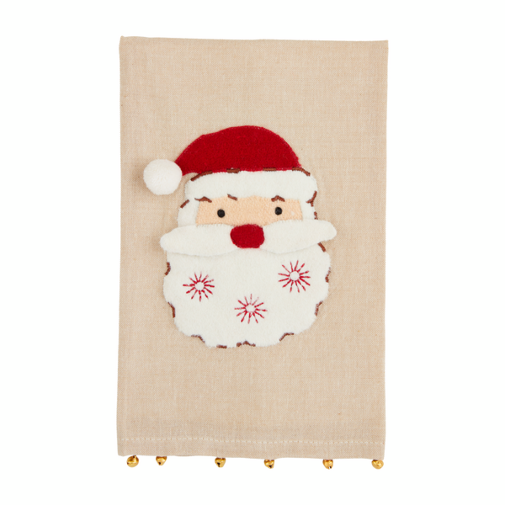 Mudpie Mudpie Jingle Bell Towel Santa