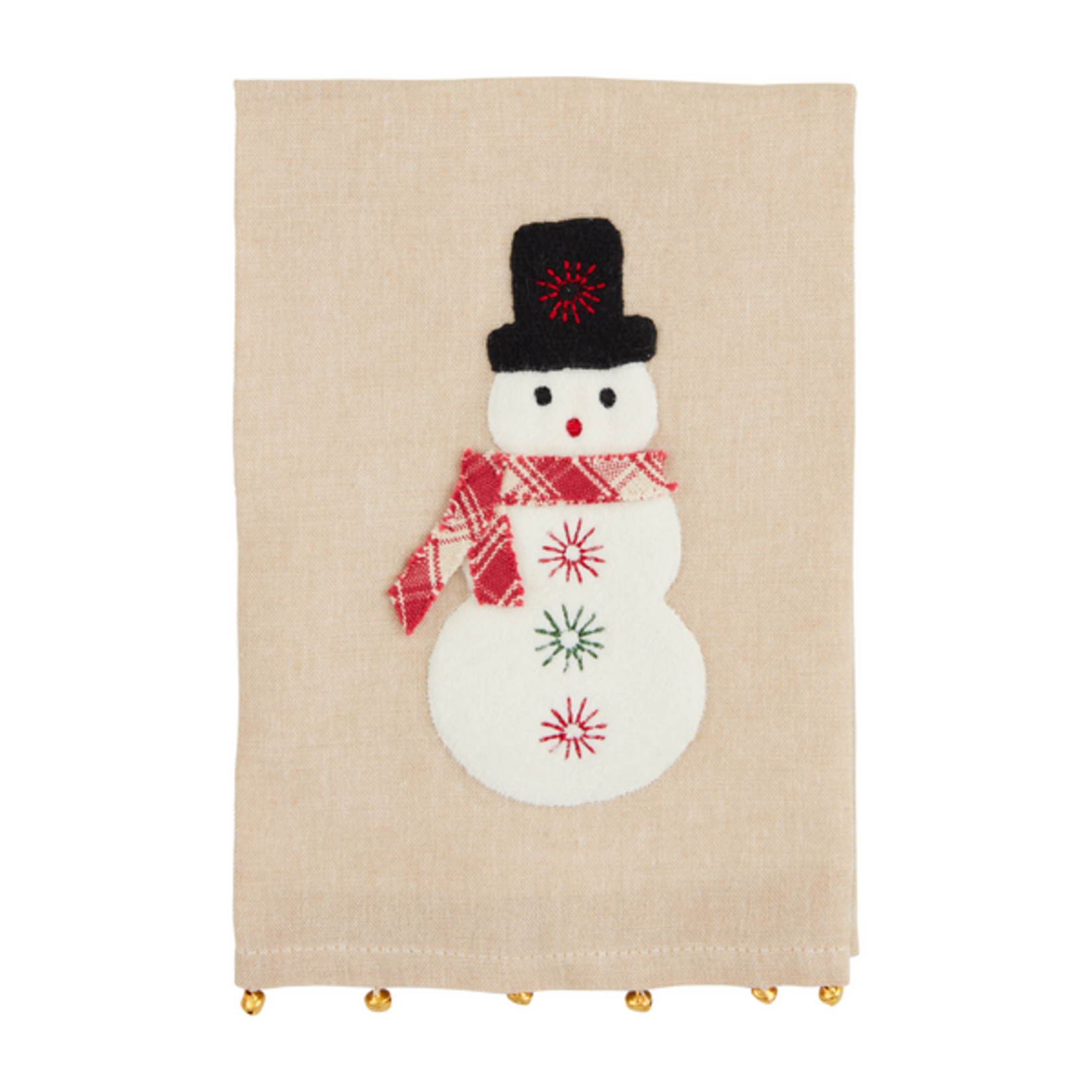 Mudpie Mudpie Jingle Bell Towel Snowman