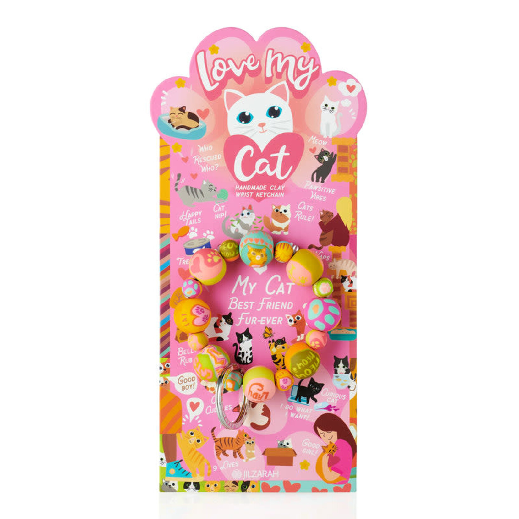 Jilzarah Jilzarah Love My Cat Wrist Keychain