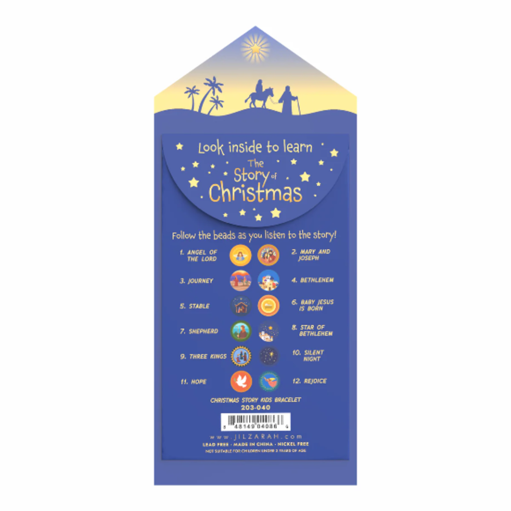 Jilzarah Jilzarah The Story of Christmas Kid’s Bracelet