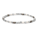 My Fun Colors My Fun Colors Stretch Bracelet Silver & White