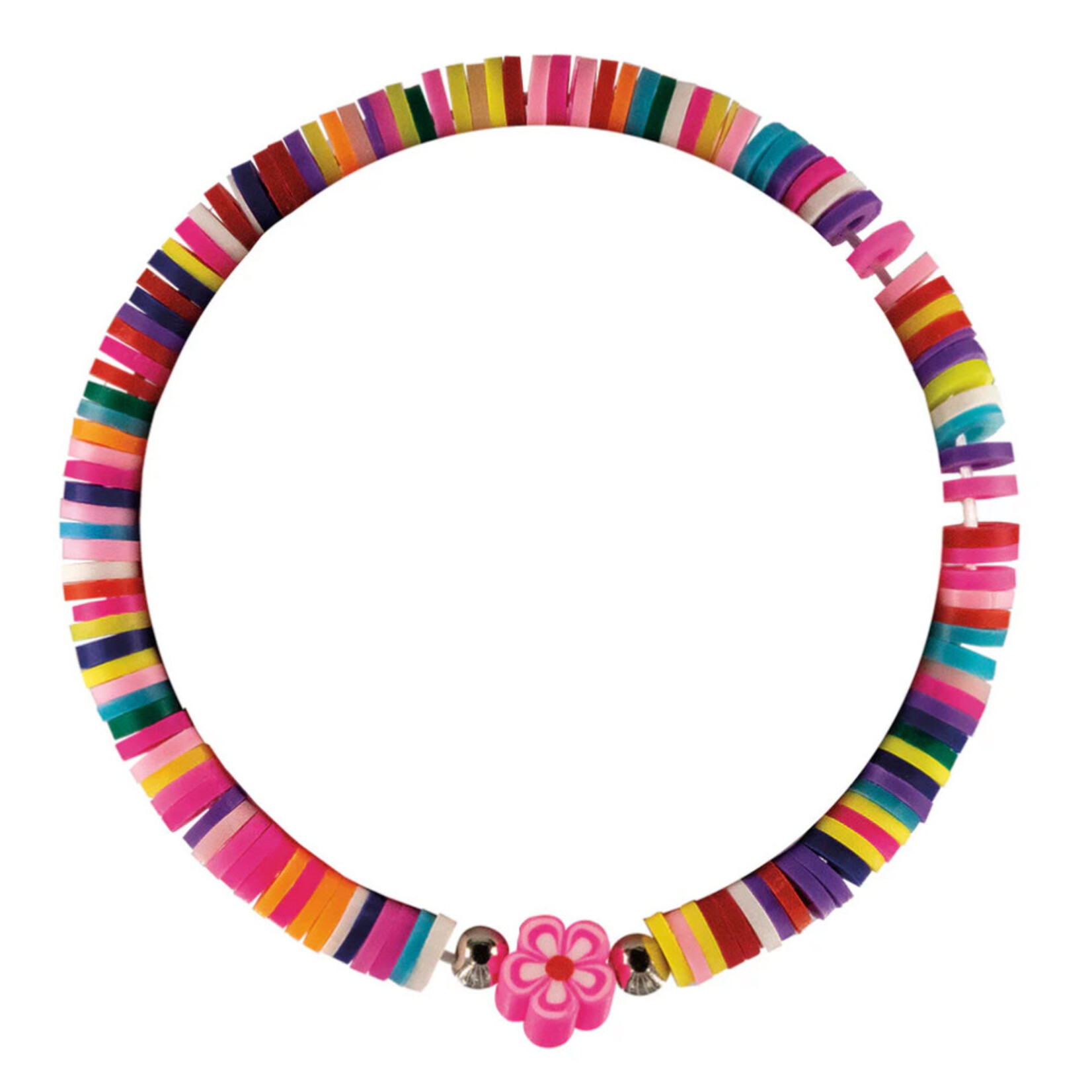 My Fun Colors My Fun Colors Clay Disc & Flower Charm Bracelet