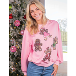 Simply Southern Simply Southern Sequin Crewneck Gingerbread