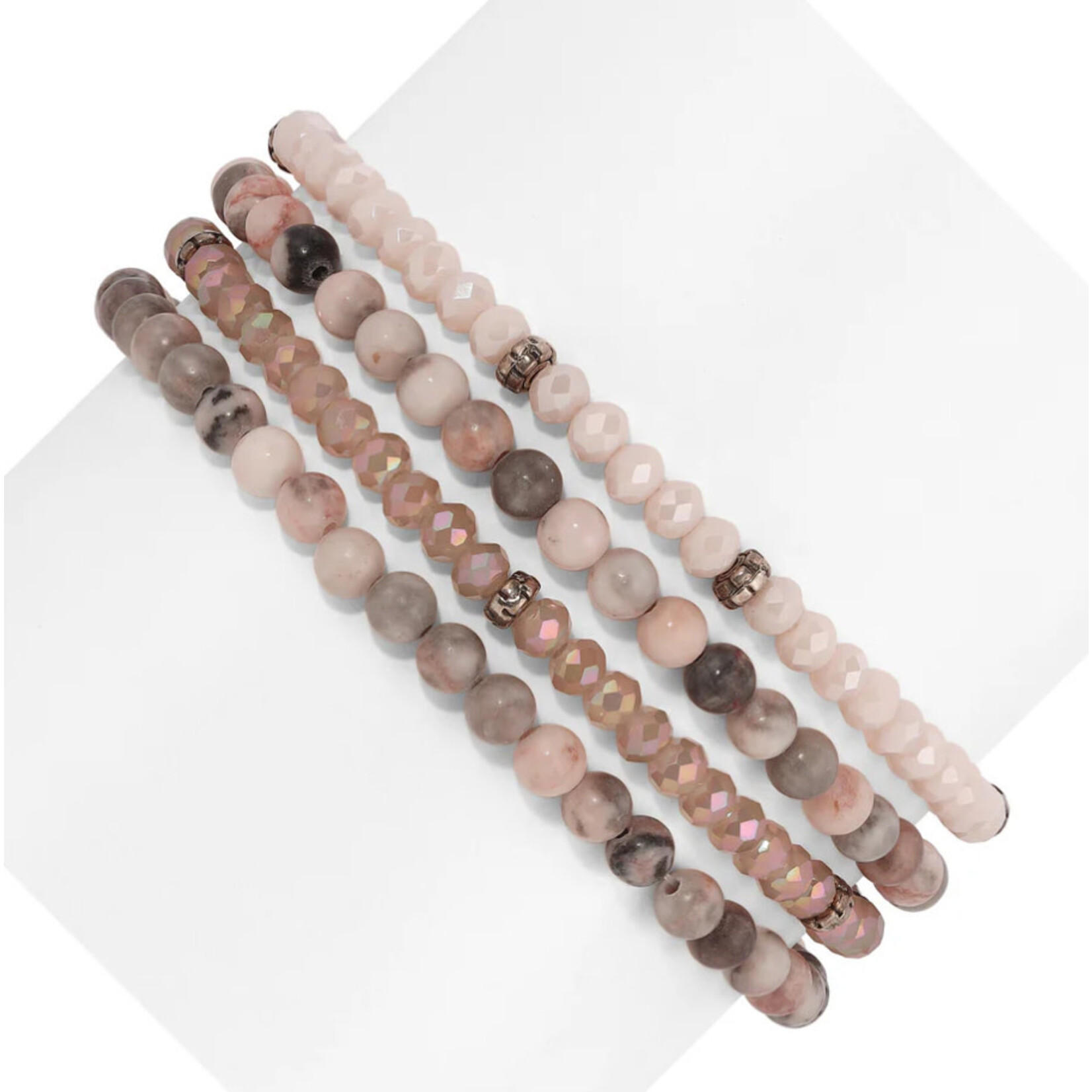 My Fun Colors My Fun Colors Spiritual Gemstone Bracelet Pink Zebra Jasper