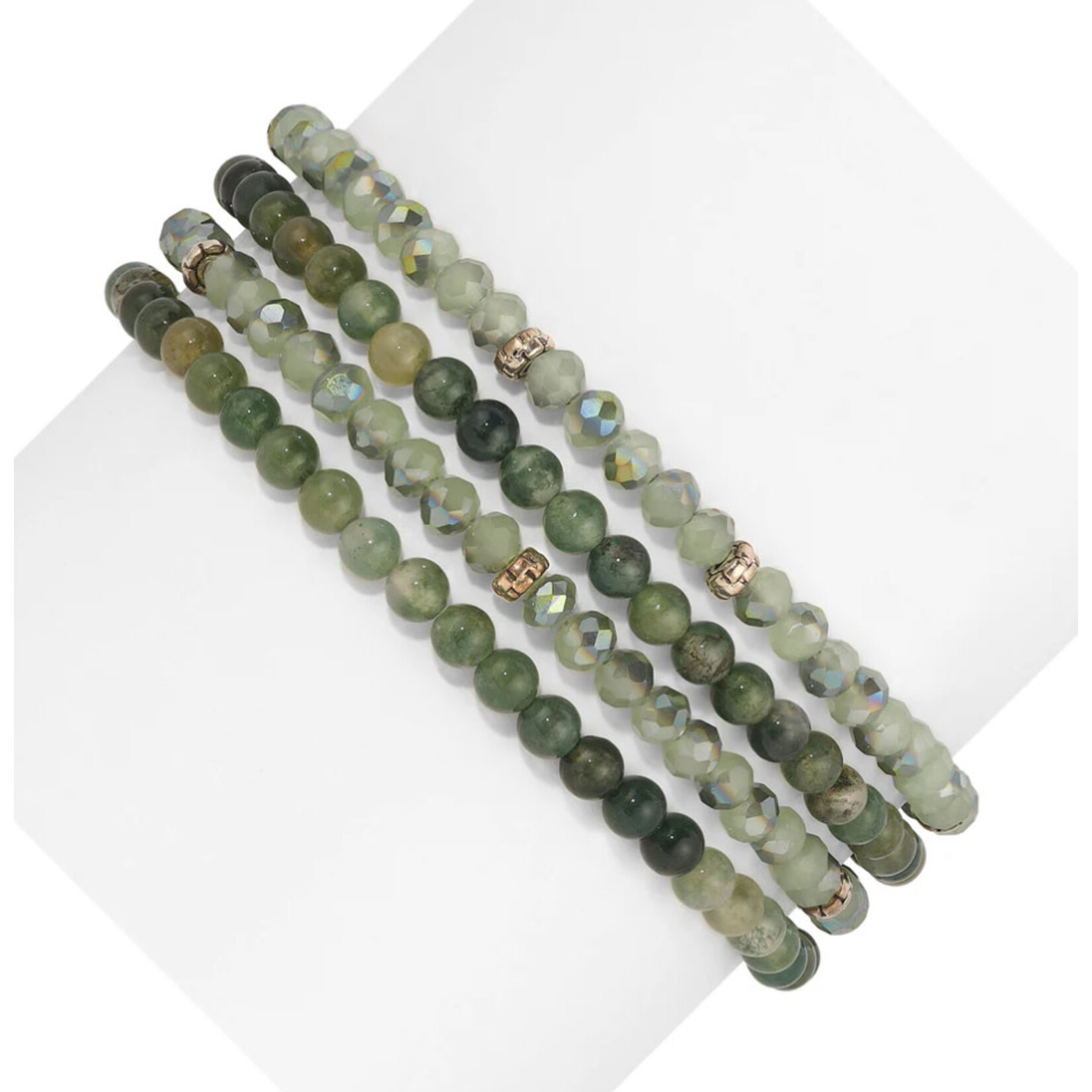 My Fun Colors My Fun Colors Spiritual Gemstone Bracelet Moss Agate