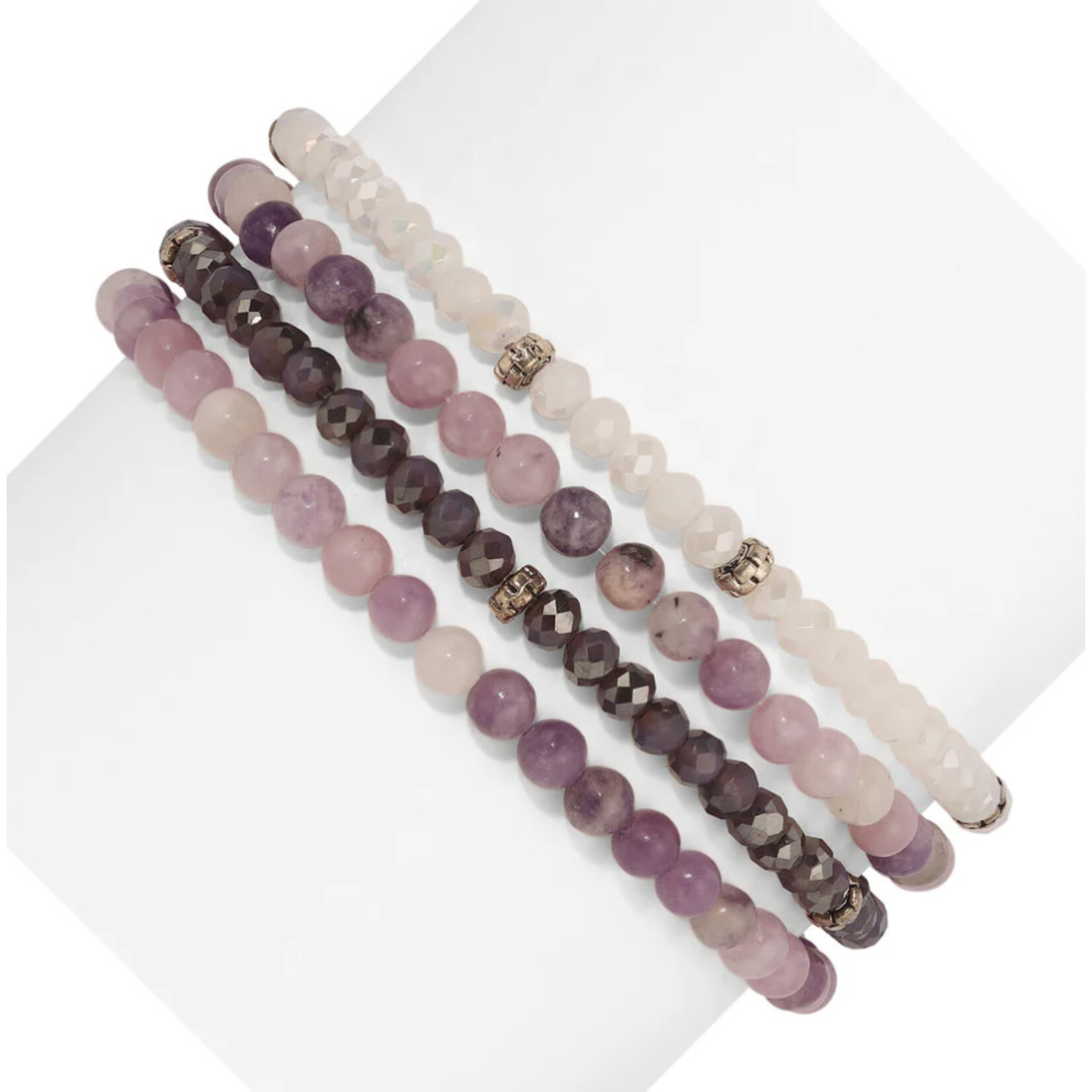 My Fun Colors My Fun Colors Spiritual Gemstone Bracelet Lilac Jade