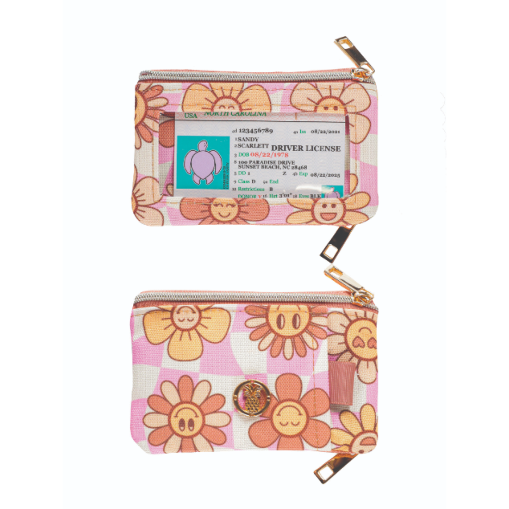 Simply Southern Simply Southern Zip Wallet Groovy Flower
