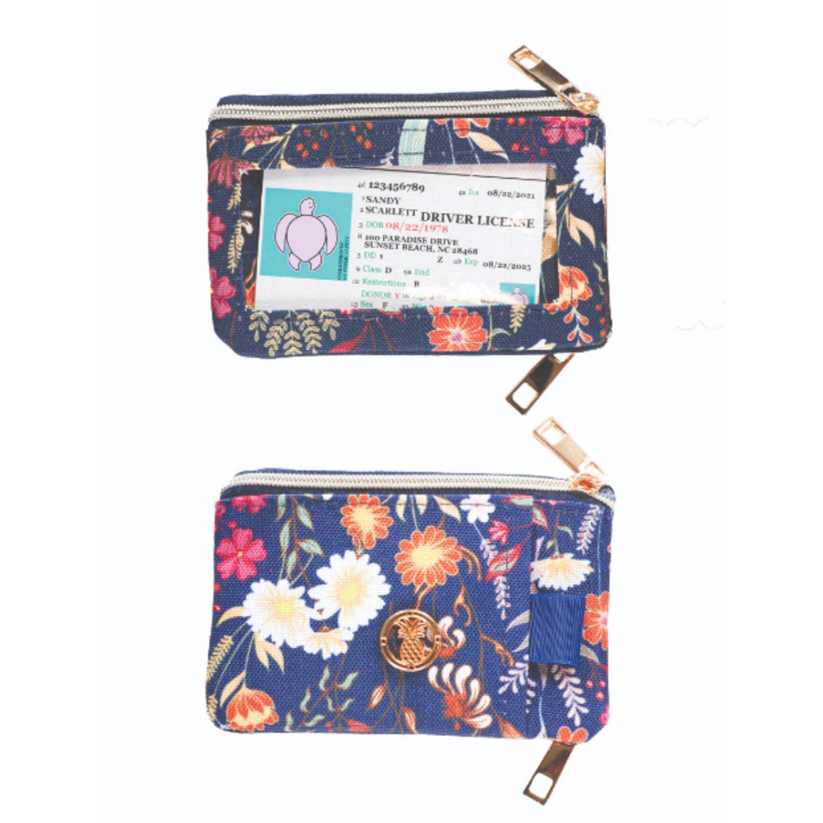 Simply Southern Simply Southern Zip Wallet Navy Field