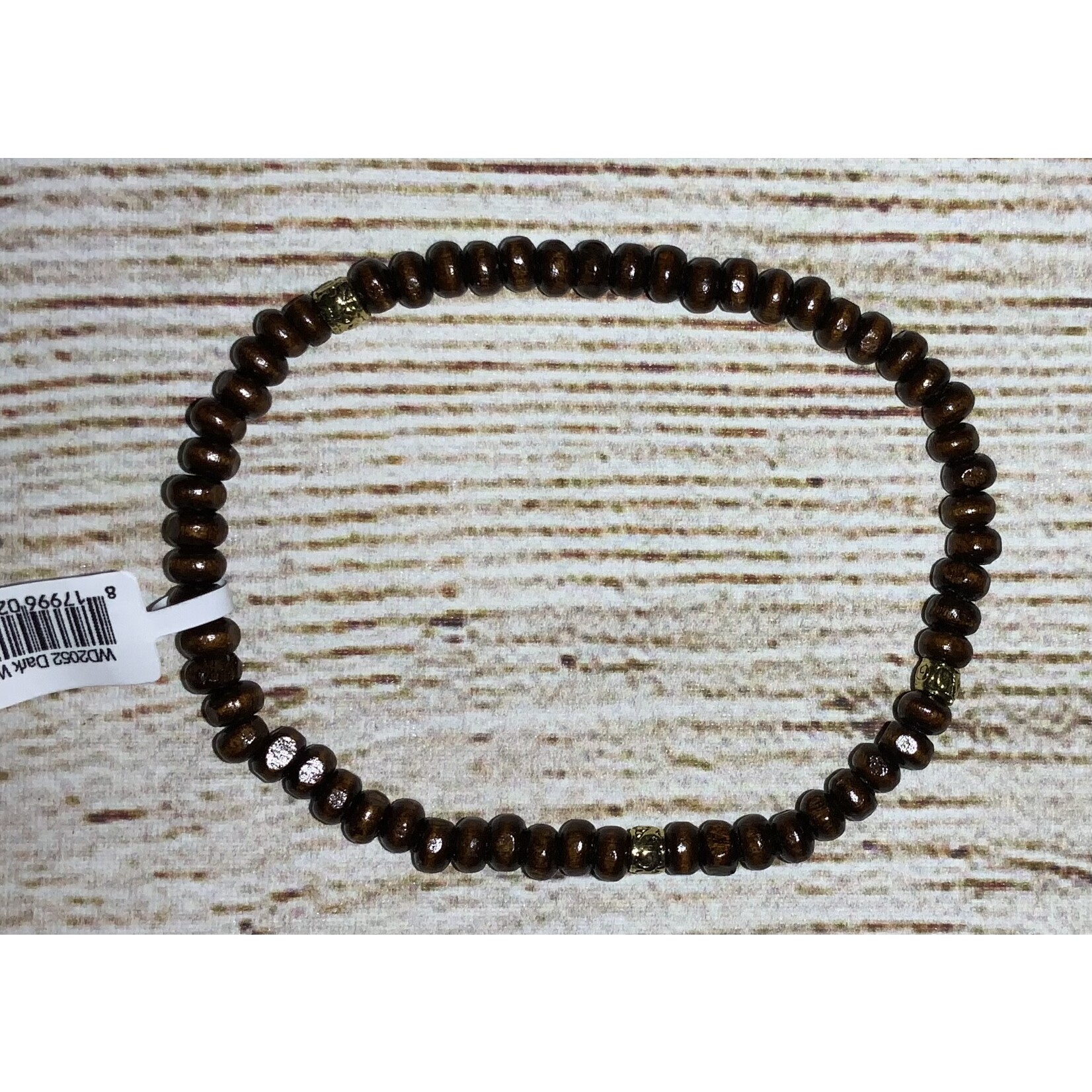 My Fun Colors My Fun Colors Wood Bead Bracelet Dark Wood