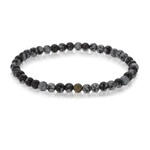 My Fun Colors My Fun Colors Mini Gemstone Bracelet Snowflake Obsidian