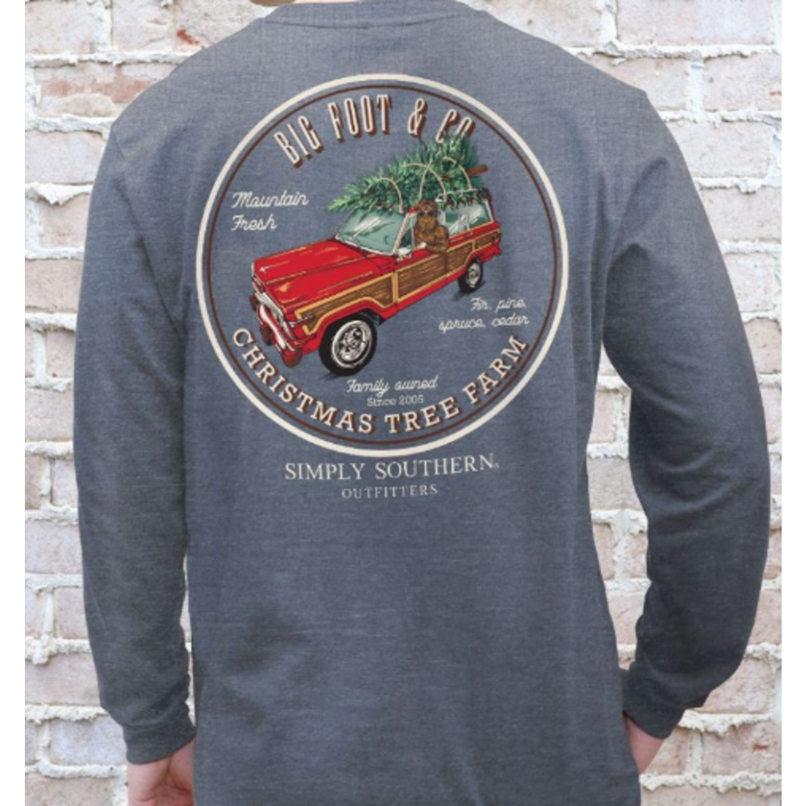 Simply Southern Simply Southern Long Sleeve Tree Charcoal Heather