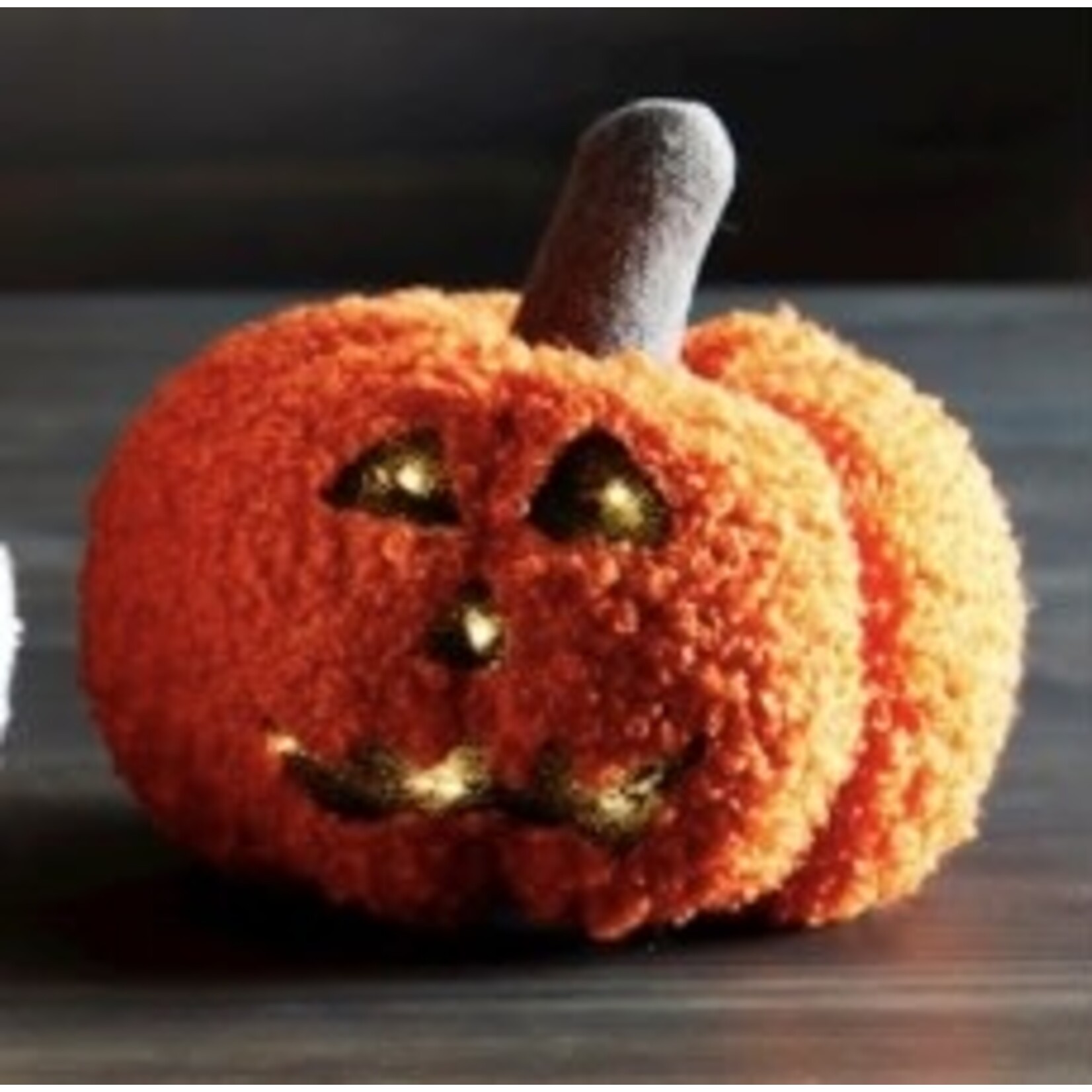 Mudpie Mudpie Light Up Pumpkin Dark Orange