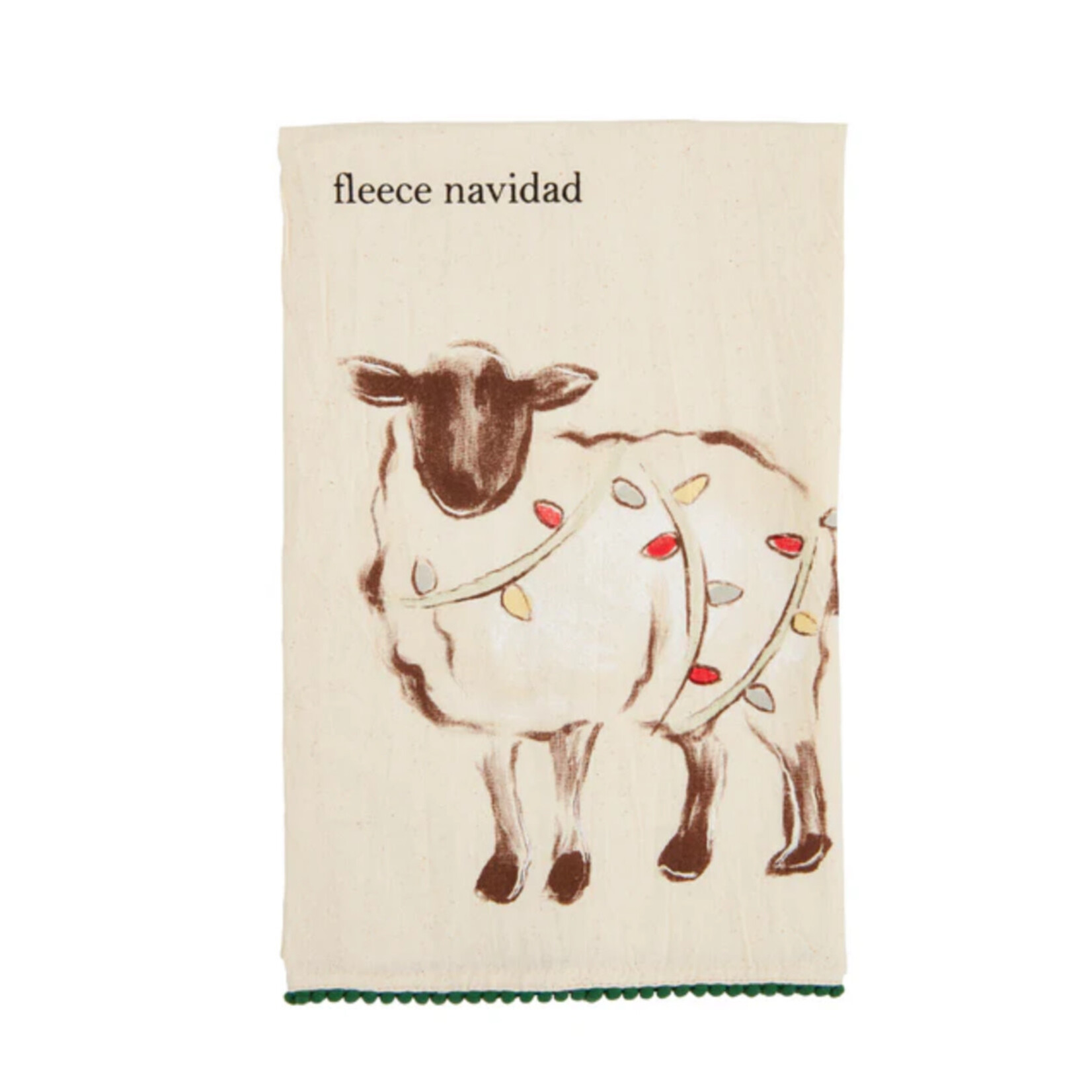 Mudpie Mudpie Fleece Navidad Sheep Christmas Towel