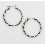 Howards Howard's Silver Holiday Twisted Hoop Earrings
