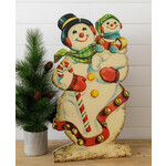 Audrey’s Vintage Snowman Standing Wood Cutout