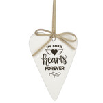 Ganz In Our Hearts Forever Porcelain Heart Ornament