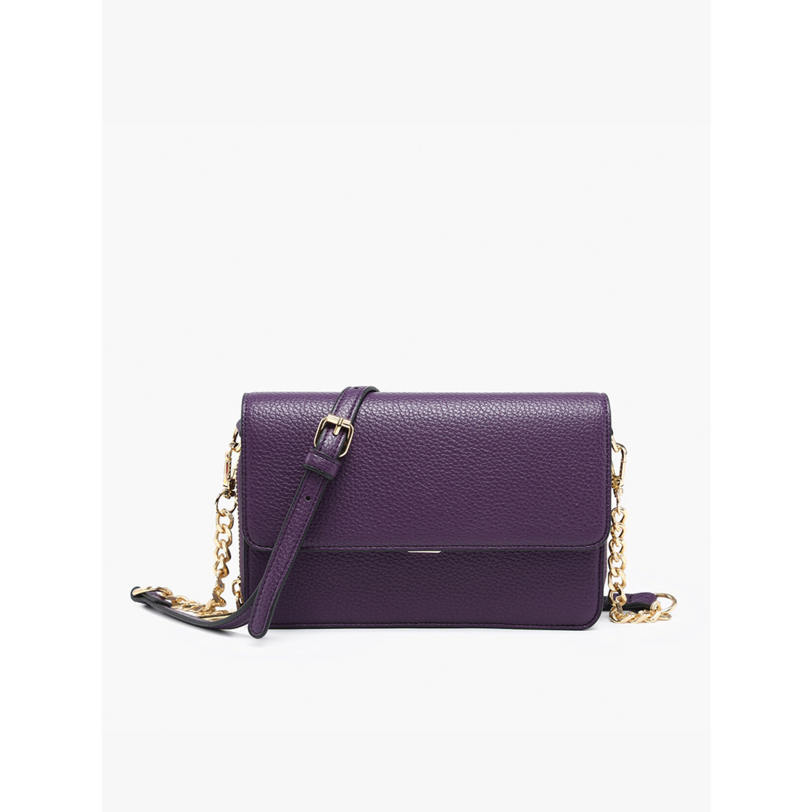 Jen & Co Jen & Co Lauryn Flapover Crossbody Dark Purple M2589
