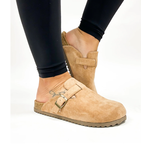 Corkys Corkys One For the Books Clogs Camel Faux Suede