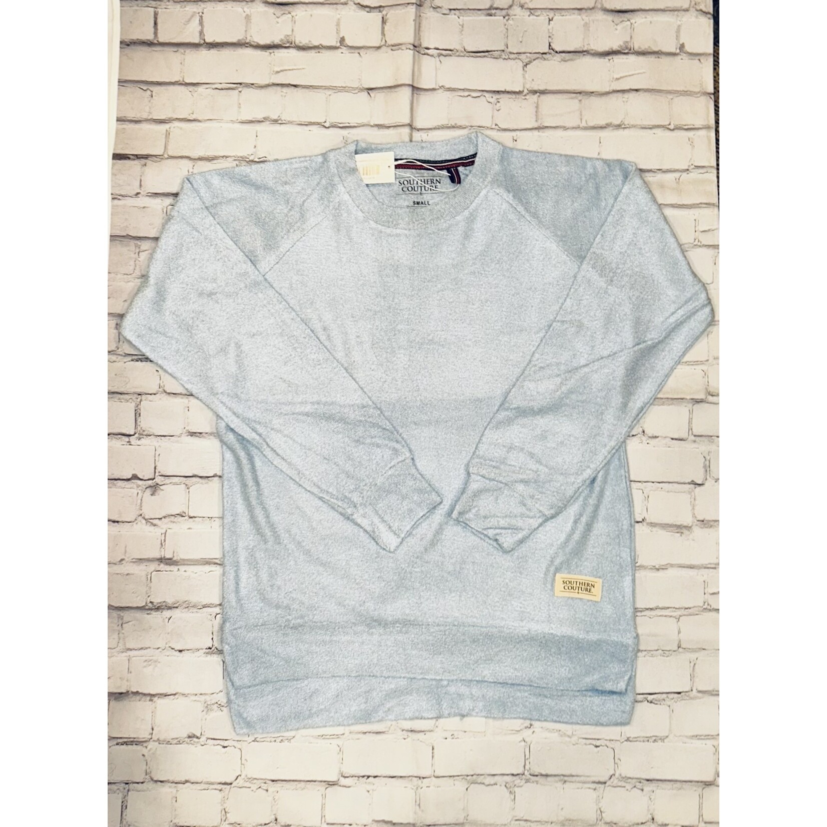 Southern Couture Southern Couture Yarn Dyed Mingled Sweatshirt Carolina Blue