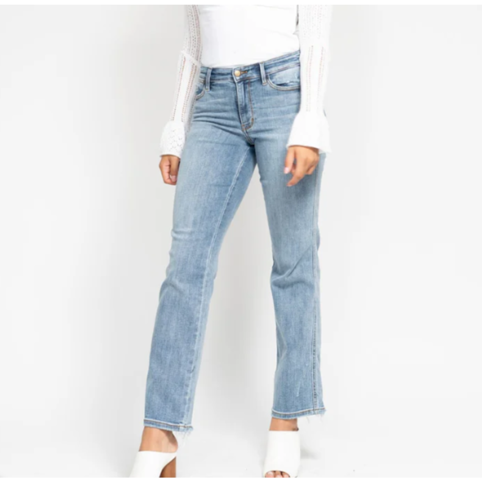 Judy Blue Judy Blue Mid Rise Yoke Cell Phone Pocket Dad Jean 82540