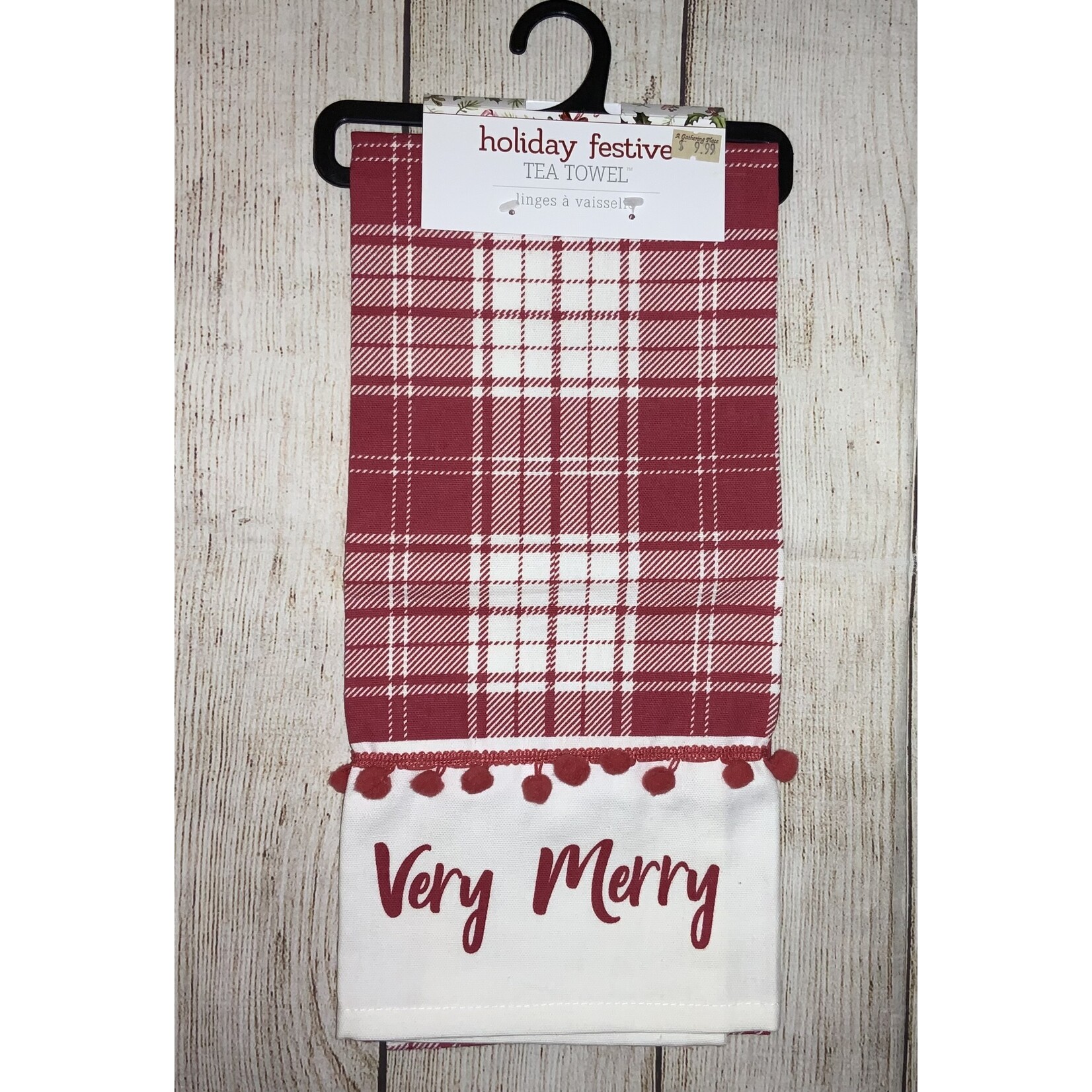 Giftcraft Holiday Festive Tea Towel Very Merry