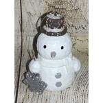 Ganz Ganz Snowman Ornament Silver Snowflake