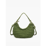 Jen & Co Jen & Co Nelly Quilted Puffy Shoulder Bag Olive M2514
