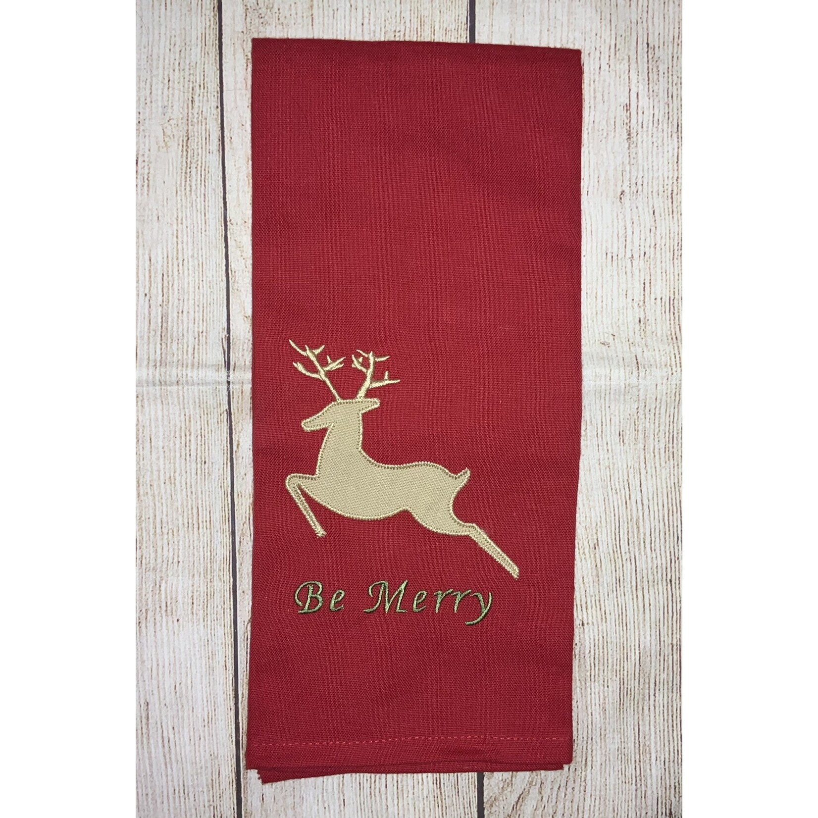 Park Designs Be Merry Reindeer Tea Towel