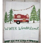 Creative Co-op Creative Co-op Tea Towel w/Pom Winter Wonderland