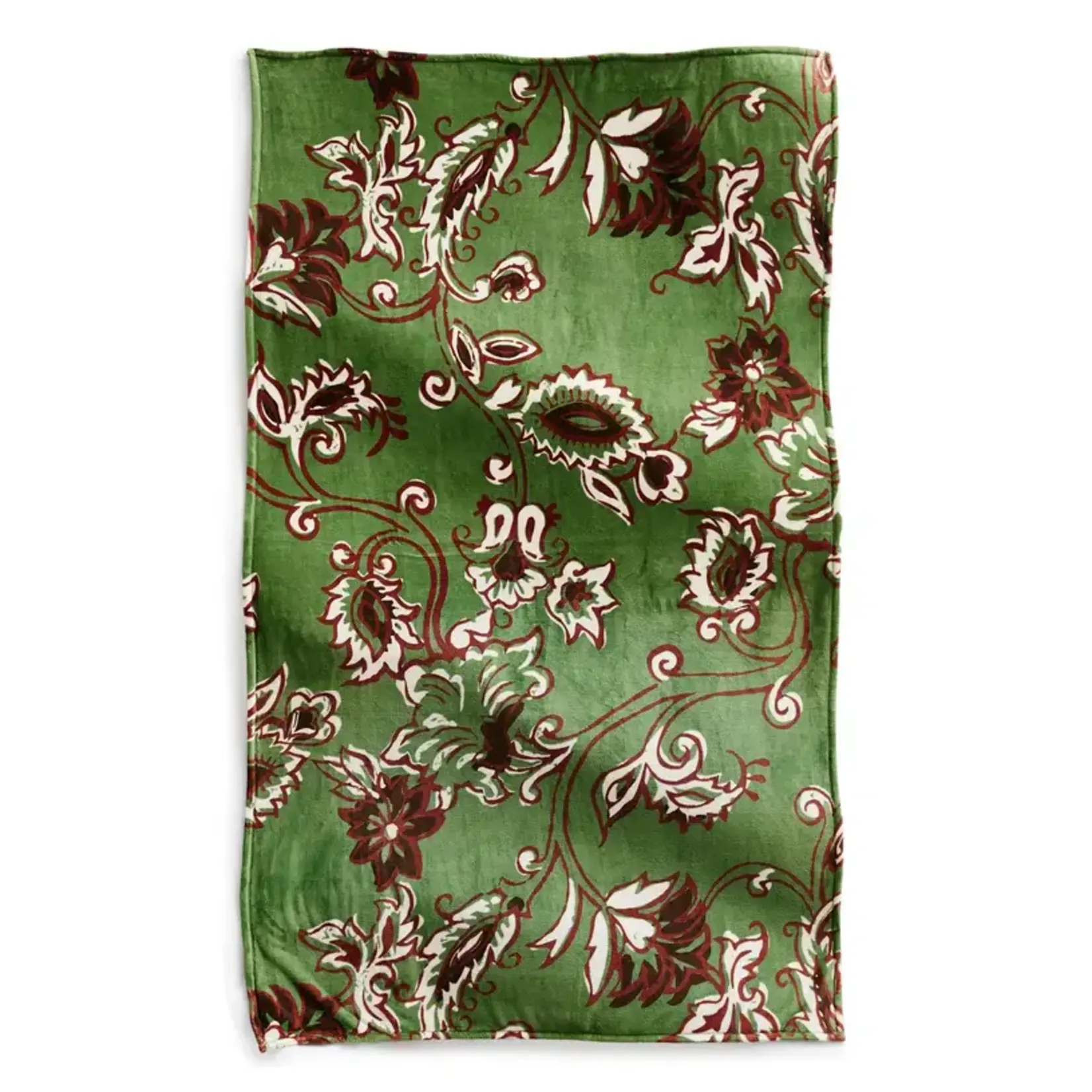 Vera Bradley Vera Bradley Plush Throw Blanket Victorian Vines Vineyard Green