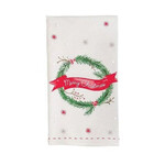 Mudpie Mudpie Holiday Wreath Sequin Towel Merry Christmas