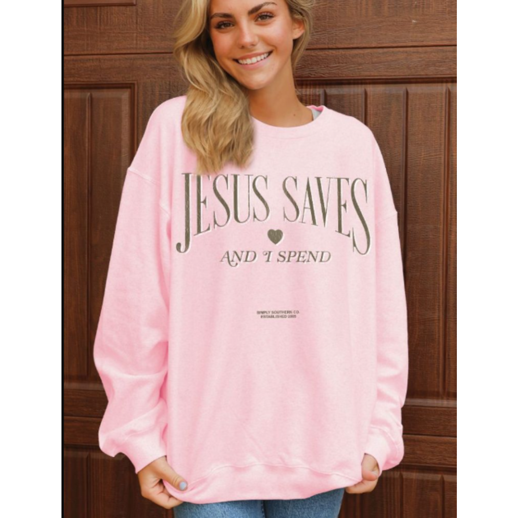 Simply Southern Simply Southern Jesus Saves Crewneck Tutu