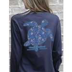 Simply Southern Simply Southern Rose Long Sleeve Turtle Tracking Tee Mirage