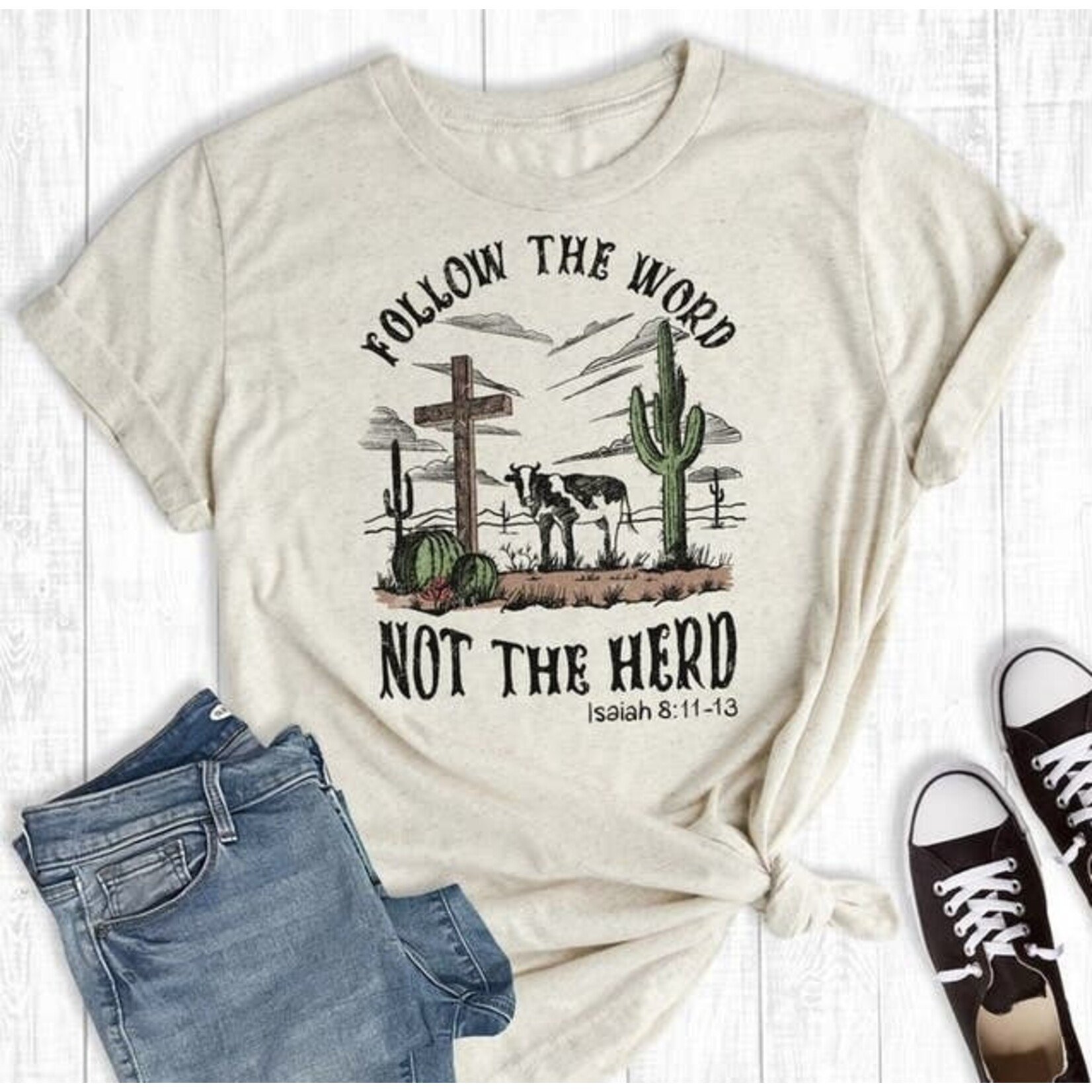 Rebel Rose Rebel Rose Follow the Herd Cream Graphic