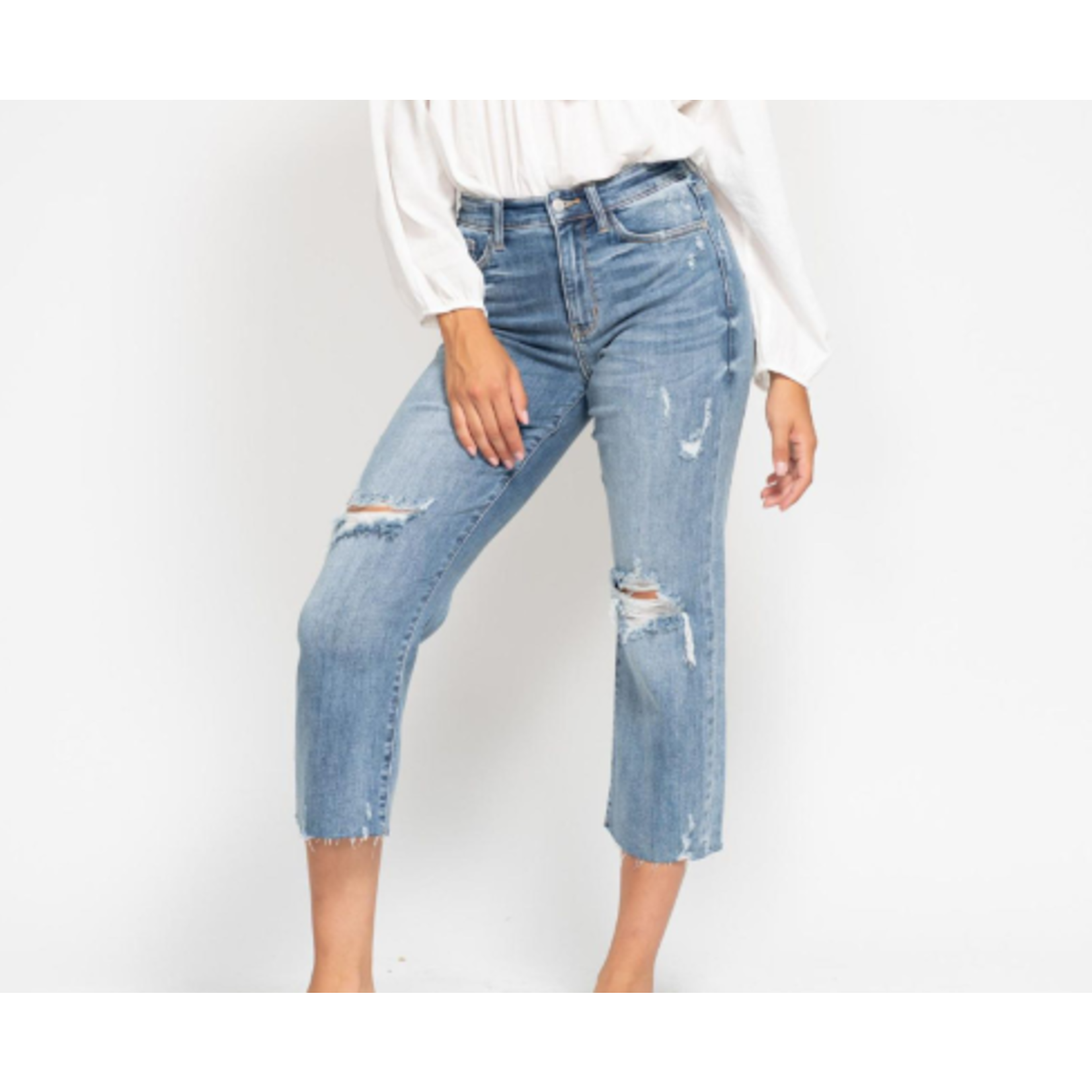 Judy Blue Judy Blue High Waist w/ Destroy Crop Wide Leg 82256