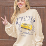 Simply Southern Simply Southern Crewneck Butter Lover Sand