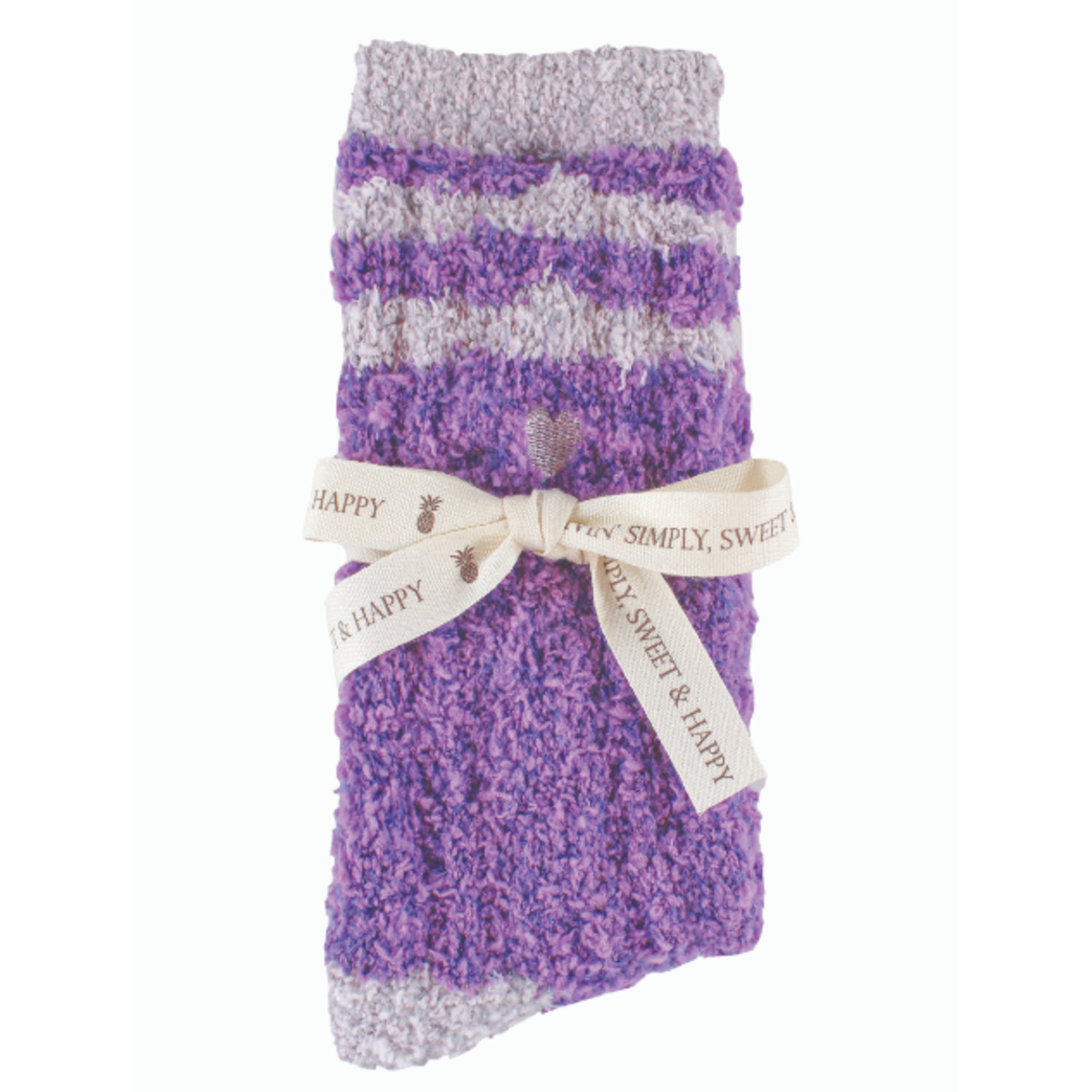 Simply Southern Simply Southern Soft & Cozy Socks Stripe Purple