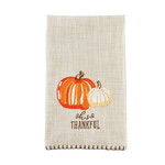 Mudpie Mudpie Embroidered Thankful Towel