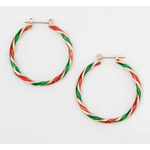 Howards Howard's Gold Holiday Baguette Hoop Earrings
