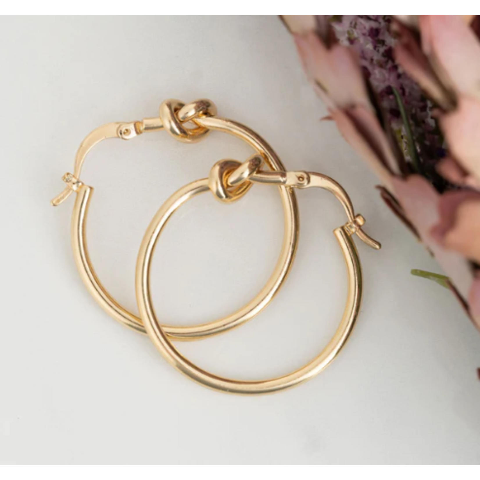 Howards Howard's Gold Knotted Hoop Earrings