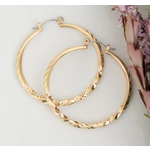 Howards Howard's Gold Twisted Hoop Earrings