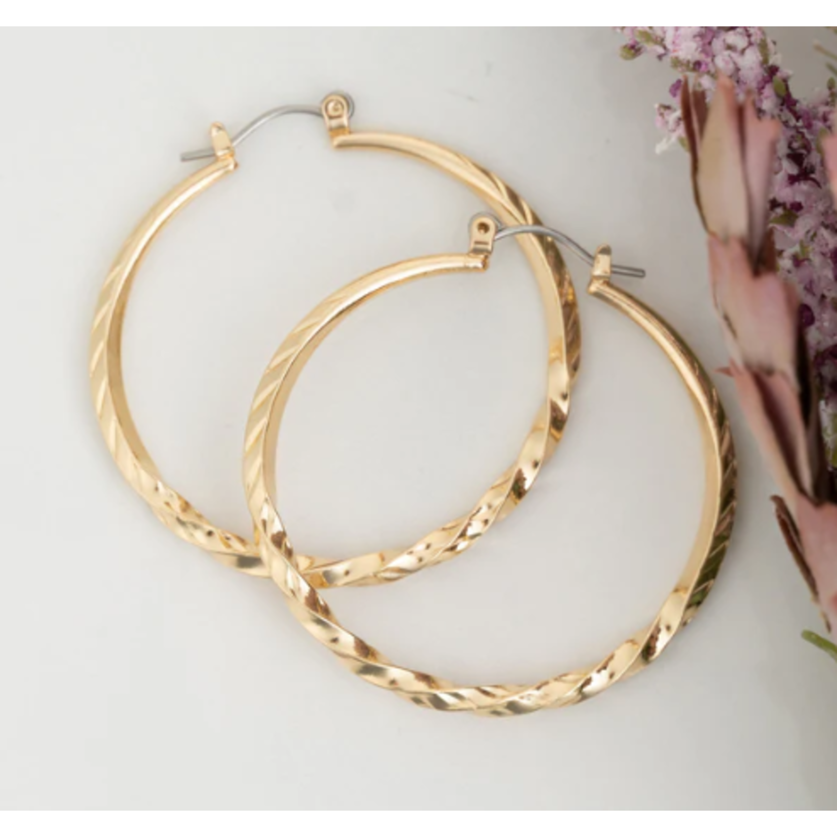 Howards Howard's Gold Twisted Hoop Earrings