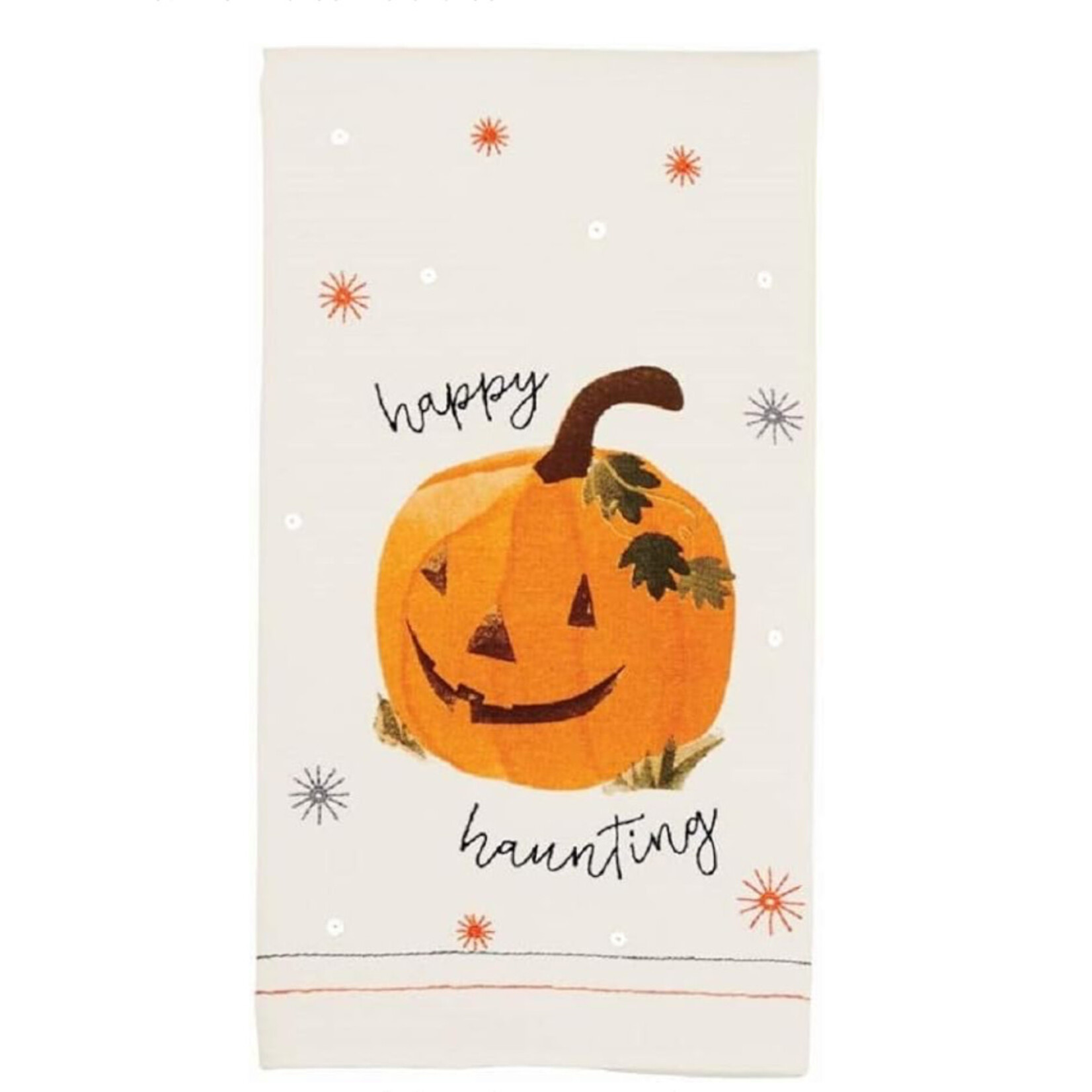 Mudpie Mudpie Pumpkin Sequin Hand Towel
